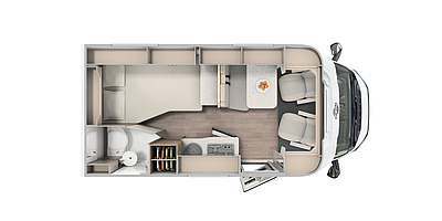 Carado T135 Pro + 2025 Motorhome Floorplan