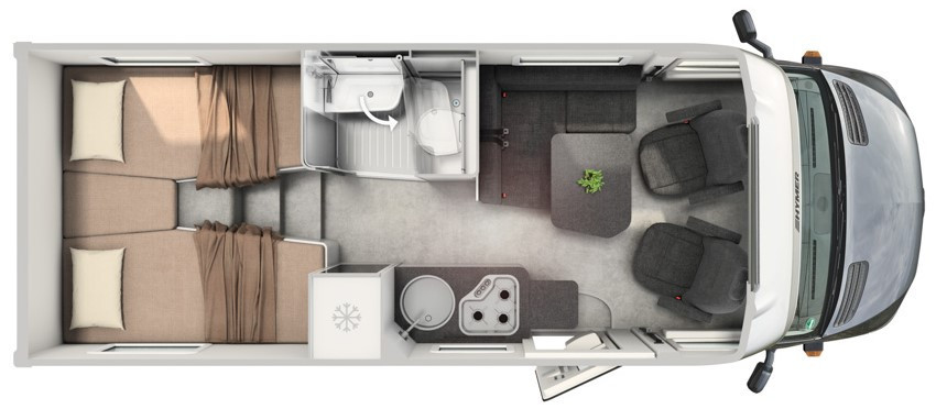 Hymer ML-T 570 Crossover 2026 Motorhome Floorplan