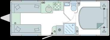 Bailey Unicorn V Cabrera 2024 Caravan Floorplan