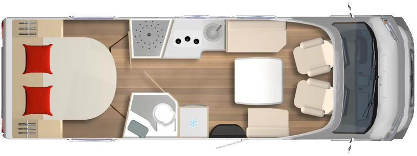 Burstner Lyseo Harmony TD 732  Motorhome Floorplan