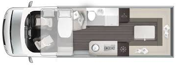 Rollerteam Pegaso 745 2024 Motorhome Floorplan