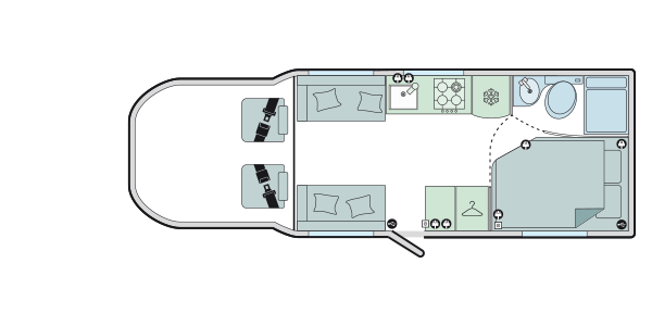 Bailey Autograph 75-2 2019 Motorhome Floorplan