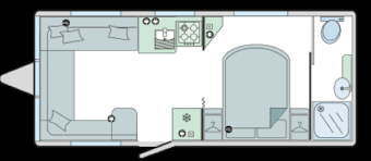 Bailey Pegasus GT70 Brindisi 2018 Caravan Floorplan