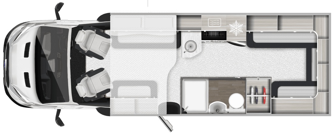 Autotrail F72 2026 Motorhome Floorplan