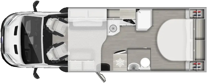 Autotrail F74 2026 Motorhome Floorplan