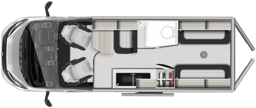Autotrail Expedition 67 2026 Campervan Floorplan