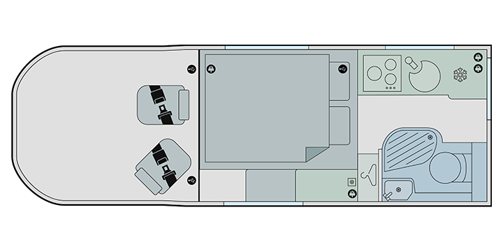 Bailey Endeavour B63 2025 Motorhome Floorplan