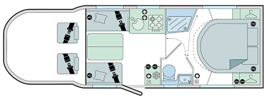 Bailey Adamo Refresh 75-4i 2025 Motorhome Floorplan