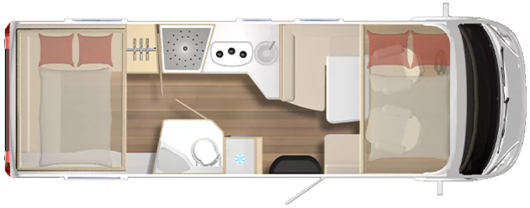 Burstner Lyseo I 2025 744 G Floorplan