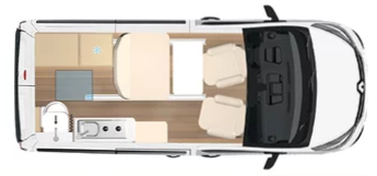 Burstner Playa C 530  Motorhome Floorplan