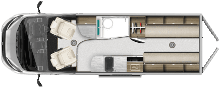 Autotrail V-Line 635 SE 2021 Campervan Floorplan