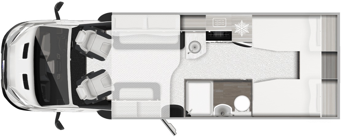 Autotrail F-Line F70 2024 Motorhome Floorplan