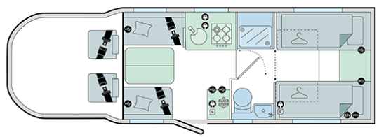 Bailey Adamo Refresh 75-4T 2025 Motorhome Floorplan