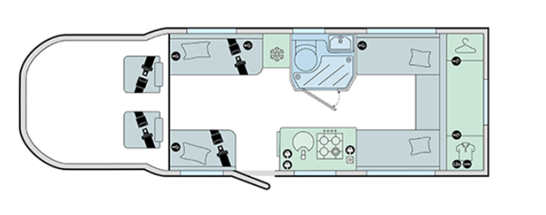 Bailey Adamo Refresh 75-4DL 2026 Motorhome Floorplan