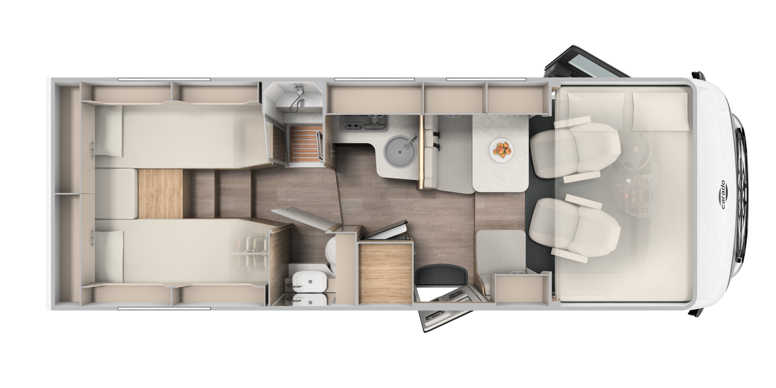 Carado I447 Pro + 2025 Motorhome Floorplan