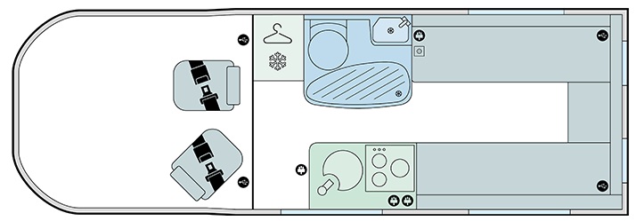 Bailey Endeavour B62 2026 Campervan Floorplan