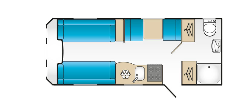 Coachman Kimberley 520/4 2011 Caravan Floorplan