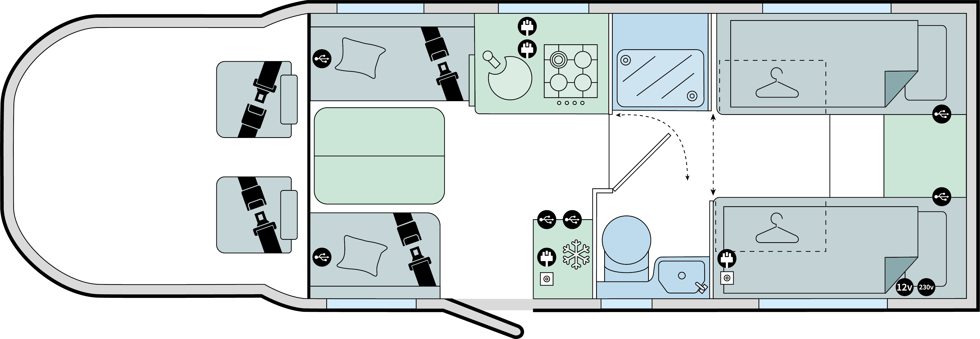 Bailey Adamo Refresh 75-4T 2026 Motorhome Floorplan