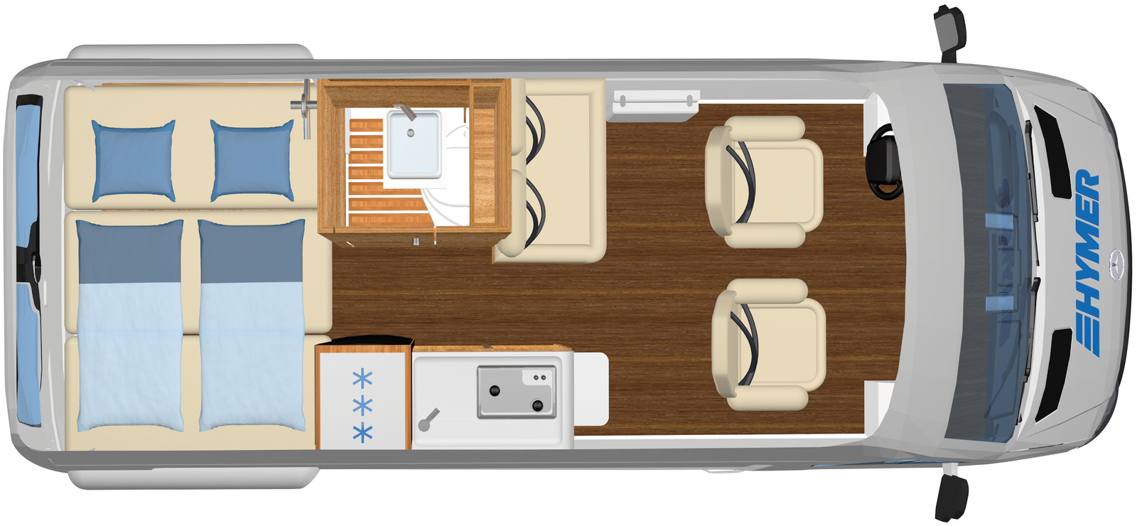 Hymer Grand Canyon S 600 2025 Campervan Floorplan