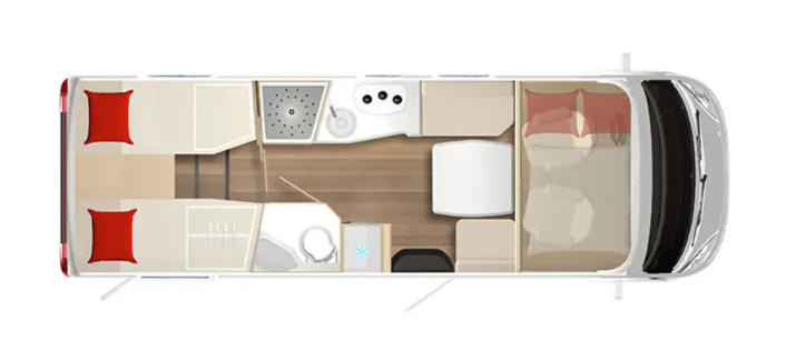 Burstner Lyseo 2024 I 727 G Floorplan