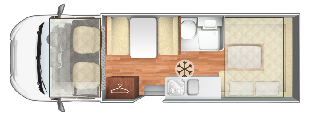 Rollerteam Autoroller 746 2023 Motorhome Floorplan