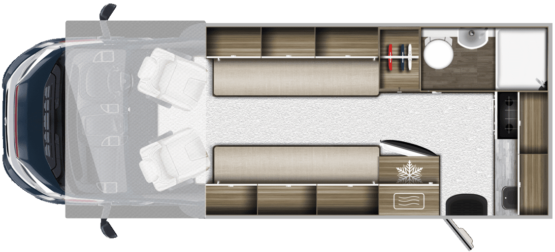 Autotrail Imala 615 2026 Motorhome Floorplan