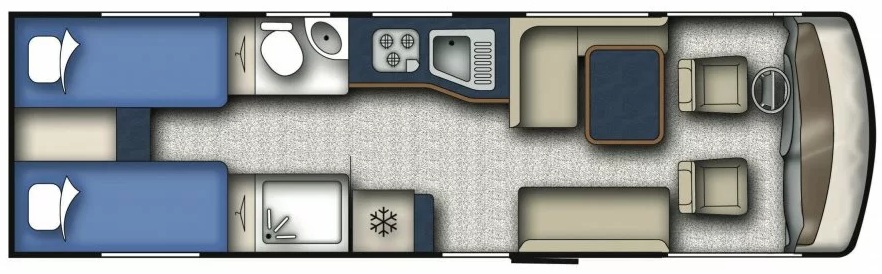 Burstner Elegance I 810 2011 Motorhome Floorplan