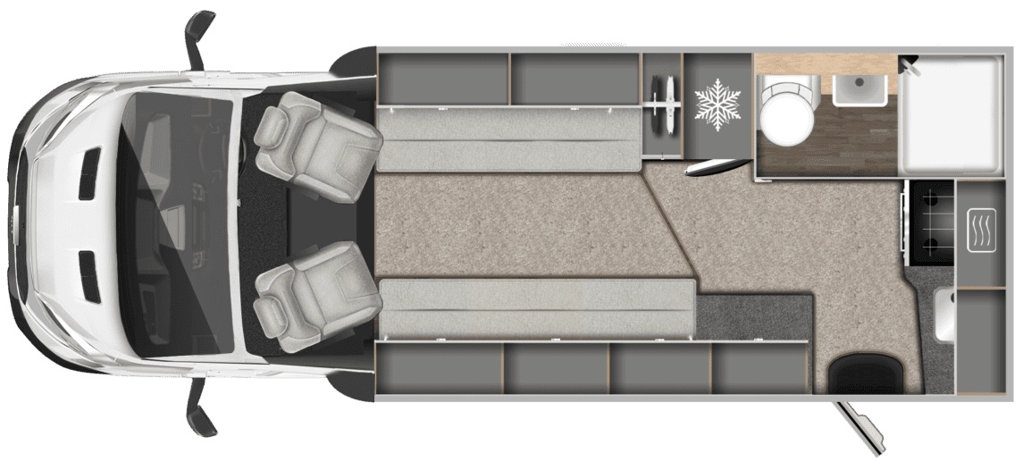 Autotrail Excel 620 S 2026 Motorhome Floorplan