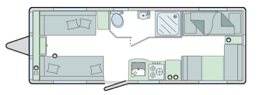 Bailey Pursuit 570/6 2018 Caravan Floorplan