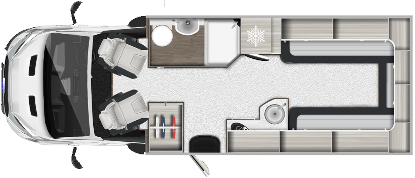 Autotrail F-Line F68 2024 Motorhome Floorplan