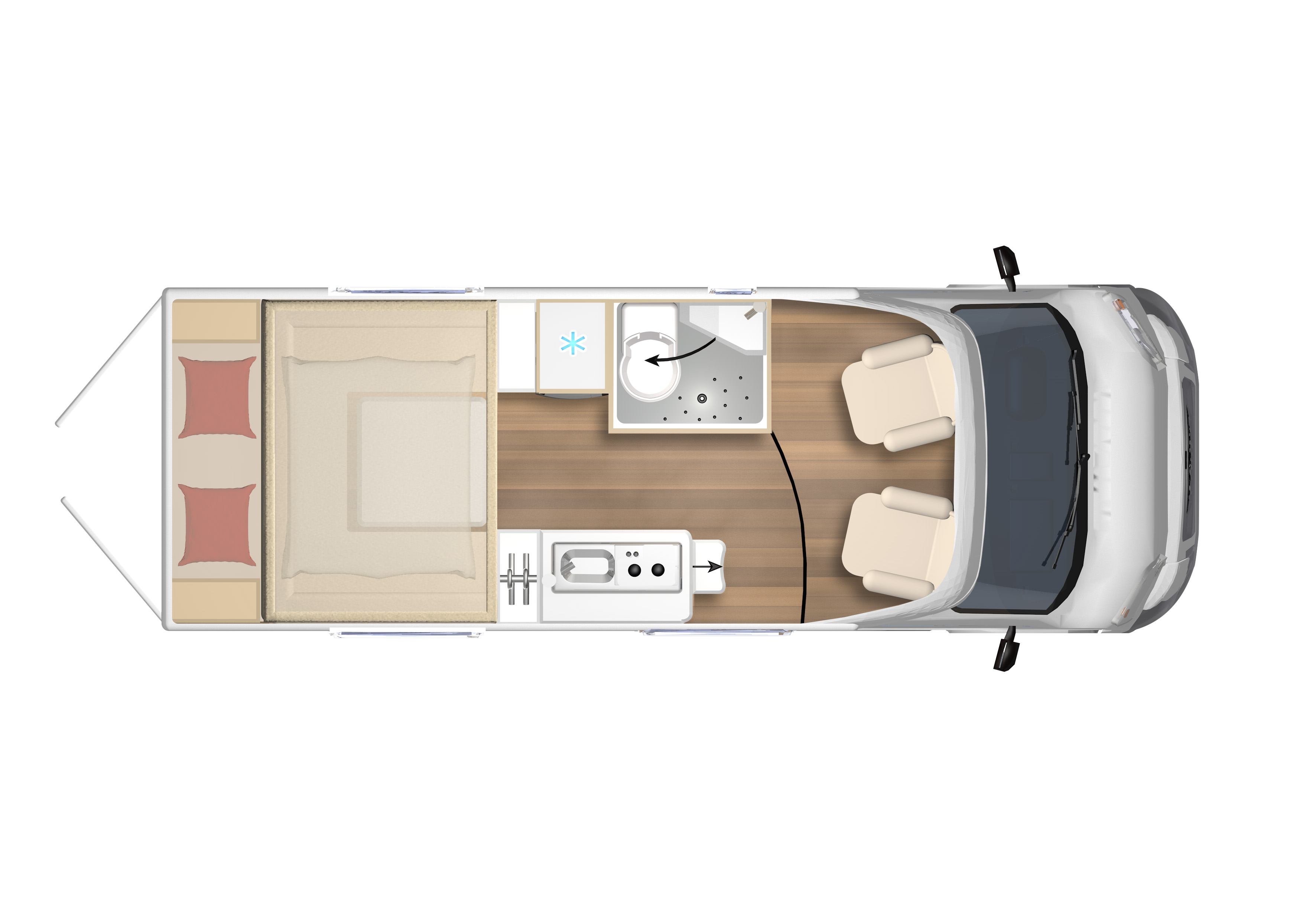 Burstner B66 C 644 2026 Campervan Floorplan