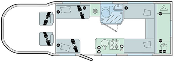 Bailey Adamo Refresh 75-4DL 2026 Motorhome Floorplan