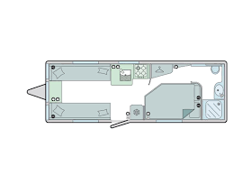 Bailey Unicorn Valencia 2019 Caravan Floorplan