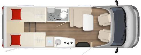 Burstner Limited T IT 690G  Motorhome Floorplan