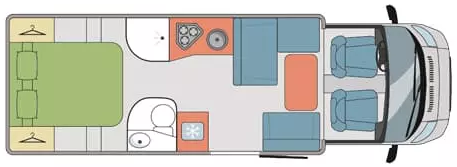 Chausson Welcome 718XLB 2018 Motorhome Floorplan