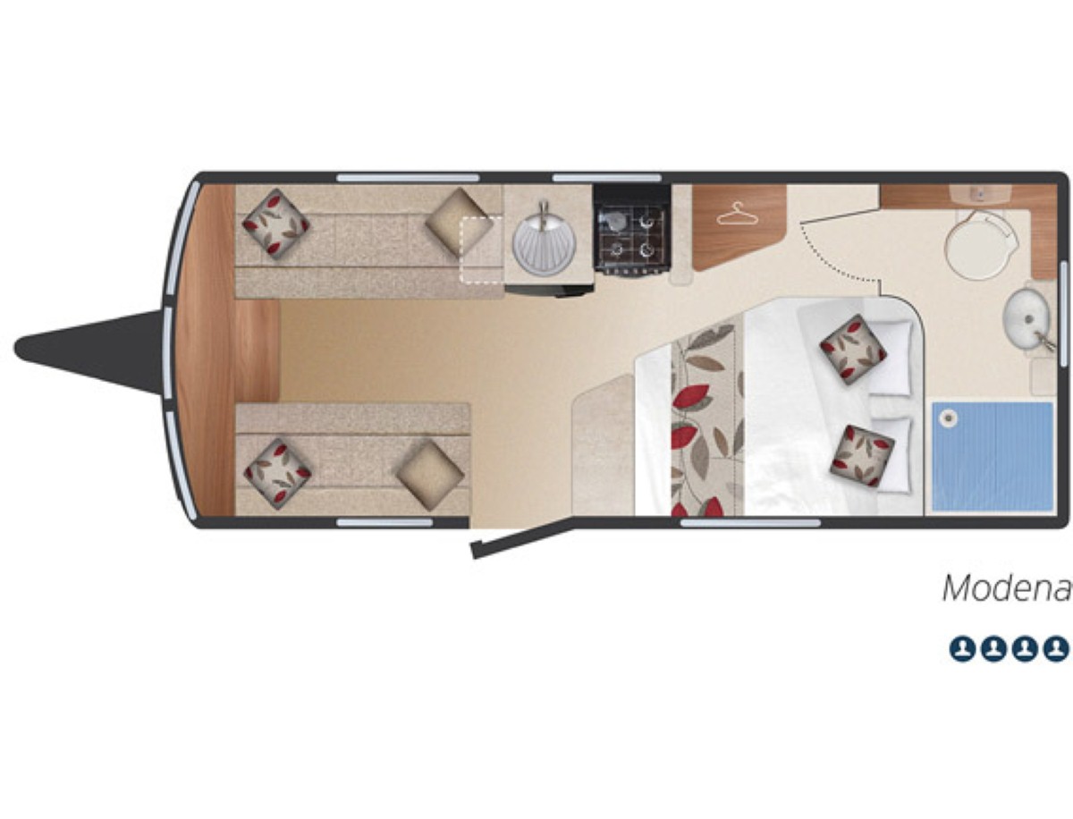 Bailey Pegasus Modena 2017 Caravan Floorplan