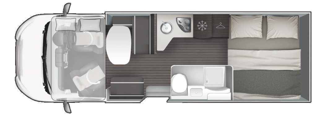 Rollerteam Zefiro Sport Edition 2025 Motorhome Floorplan