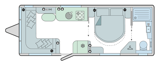 Bailey Alicanto Grande Deluxe Alvor 2025 Caravan Floorplan