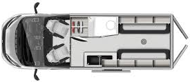 Autotrail Expedition 66 2021 Campervan Floorplan