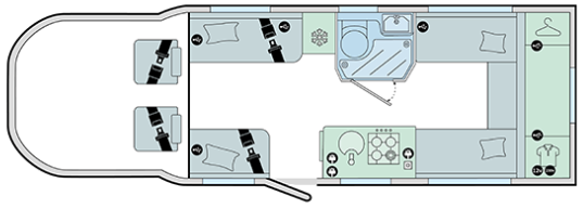 Bailey Adamo Refresh 75-4DL 2025 Motorhome Floorplan