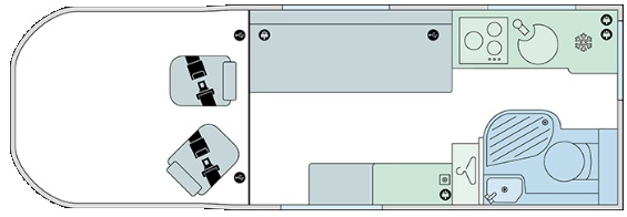 Bailey Endeavour B63 2025 Campervan Floorplan