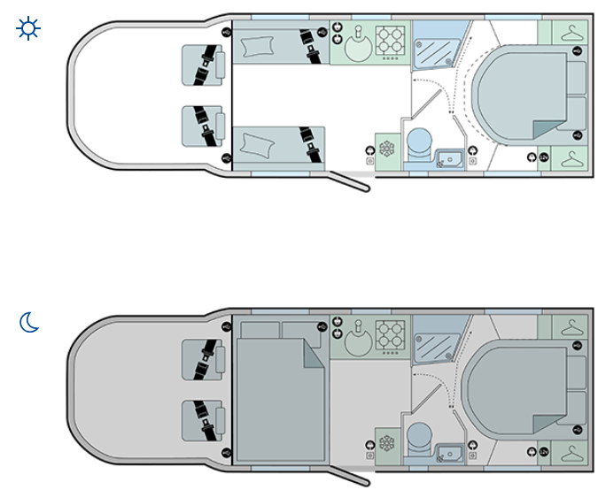 Bailey Adamo XL - I 2025 Motorhome Floorplan