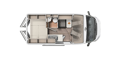 Carado CV540 Pro Poptop 2025 Motorhome Floorplan