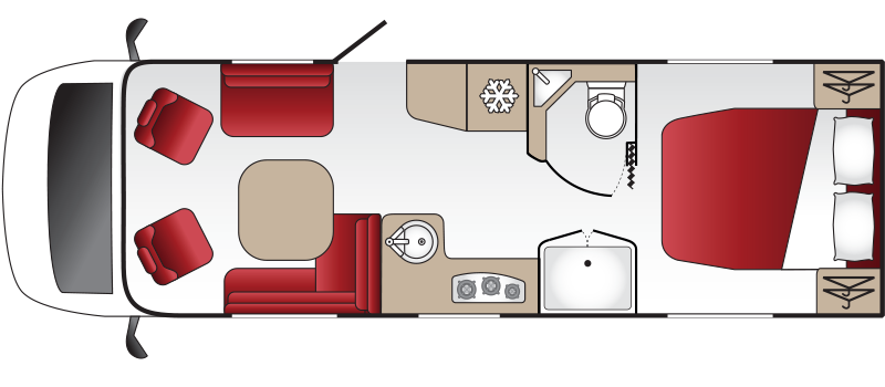 Coachman Travel Master Imperial  845 2025 Motorhome Floorplan