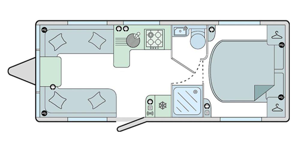 Bailey Alicanto Grande II Lisbon 2023 Caravan Floorplan