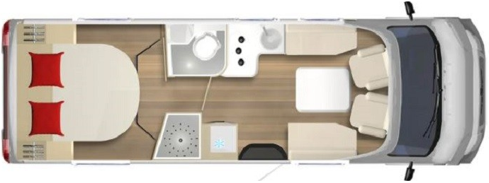 Burstner Lyseo Harmony 736 2023 Motorhome Floorplan