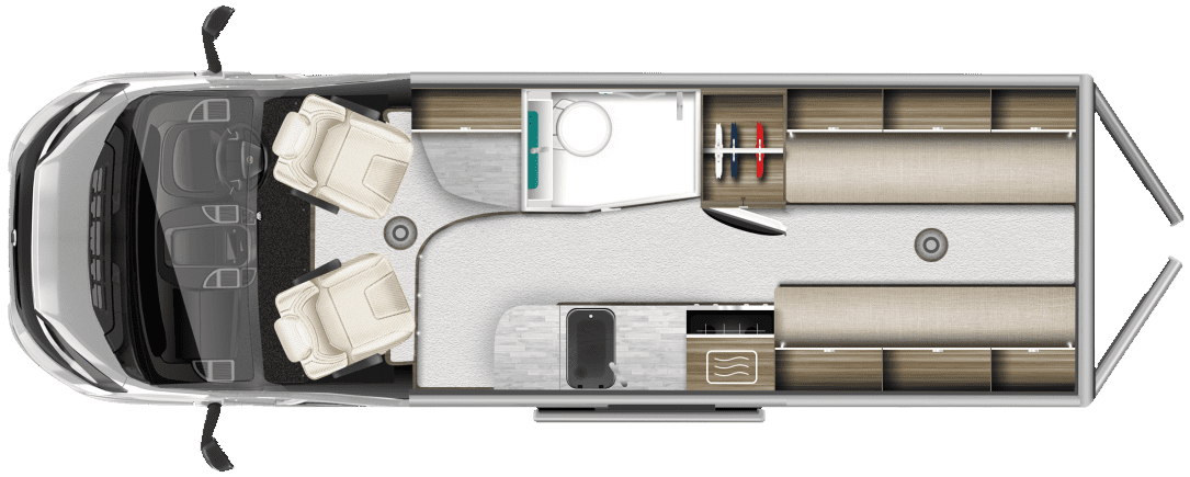 Autotrail V Line 635 SE 2026 Campervan Floorplan