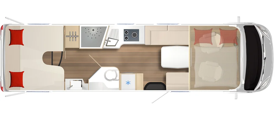 Burstner Elegance I 910 G 2022 A Class Floorplan