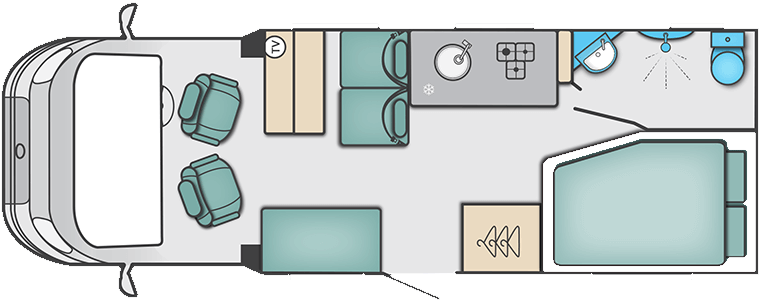 Swift Escape 664 2019 Motorhome Floorplan