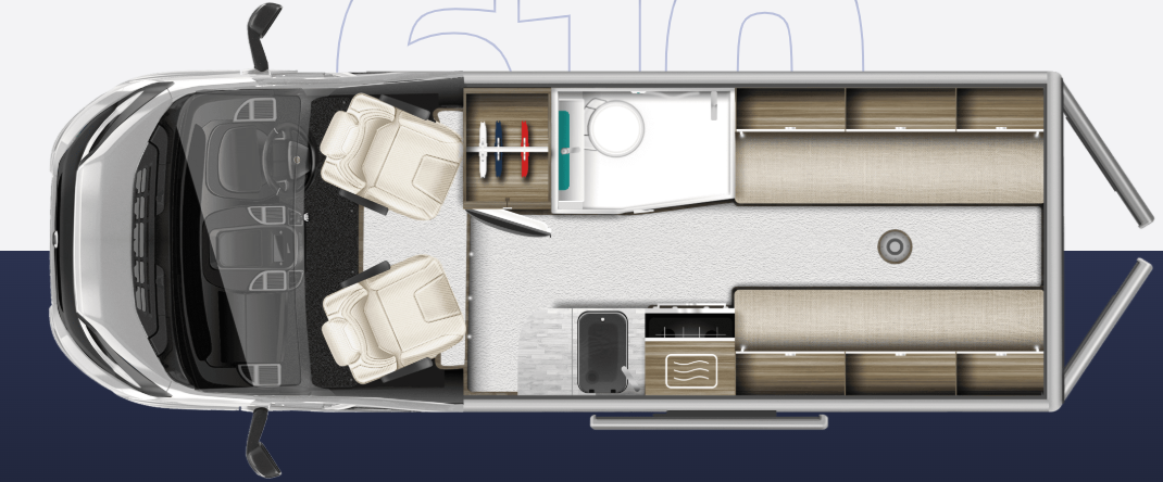 Autotrail V Line 610 SE 2026 Campervan Floorplan